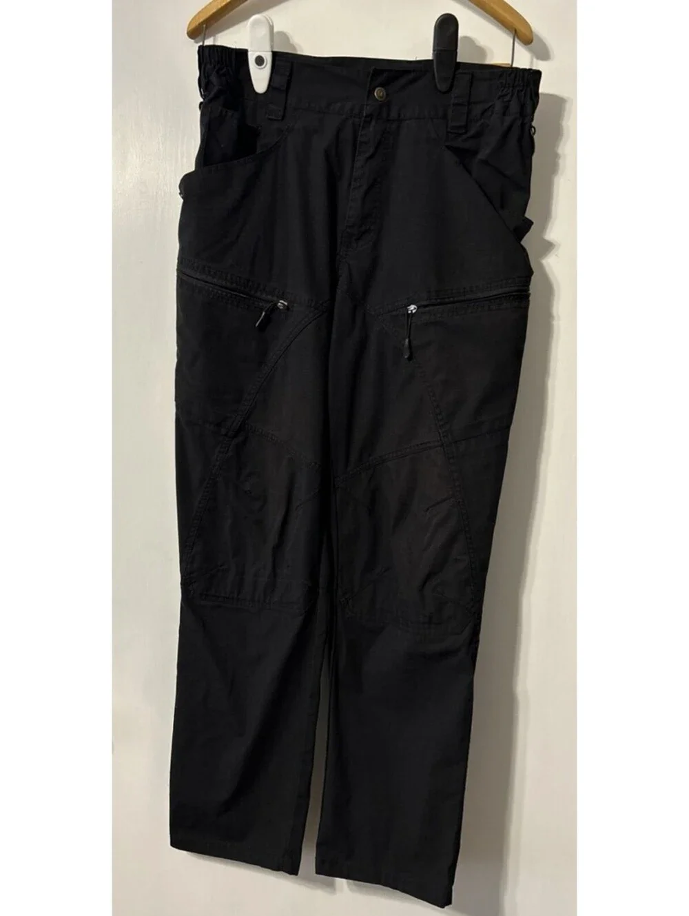 Outdoor Tactics Men's XL Black Cargo Pants Multiple Pockets Reinforced Knees